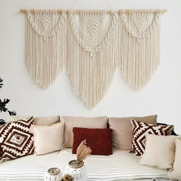 

tapestries large wall tapestry nordic cotton rope woven boho macrame hanging door window background bedroom decoration