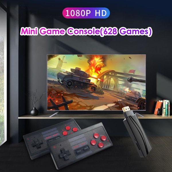 

portable game players 1080p -compatible output mini retro console built in 568 nes/fc classic handheld games video player wireless contr