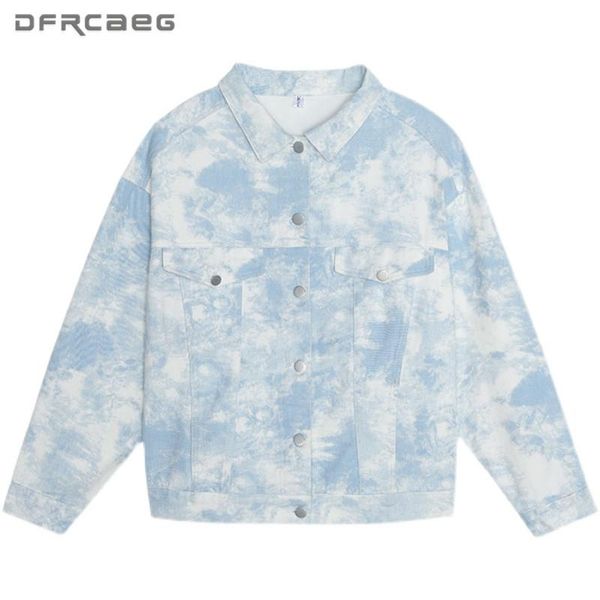 

women's jackets vintage color gradient denim women 2021 spring loose long sleeve harajuku coat jeans retro boyfriend outwear, Black;brown