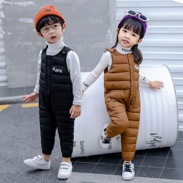 

jumpsuits 2021 winter girls warm overalls autumn boys girl thick pants baby kids jumpsuit clothing children ski, Blue