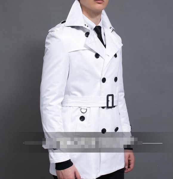 

men's trench coats s--6xl 2021 spring/autumn male fashion loops belt double-breasted windbreaker, Tan;black