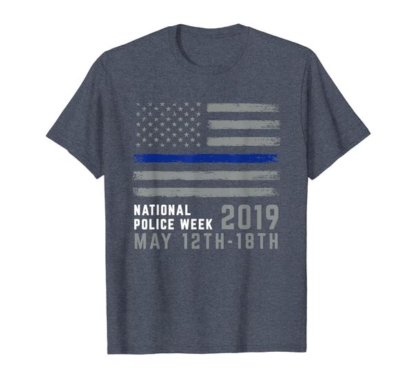 

national police week 2019 tshirt for awareness memorial, White;black
