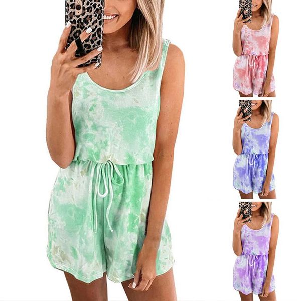 

women's jumpsuits & rompers padegao 2021 one pice ladies sets summer burst models tie casual vest pdg1154, Black;white
