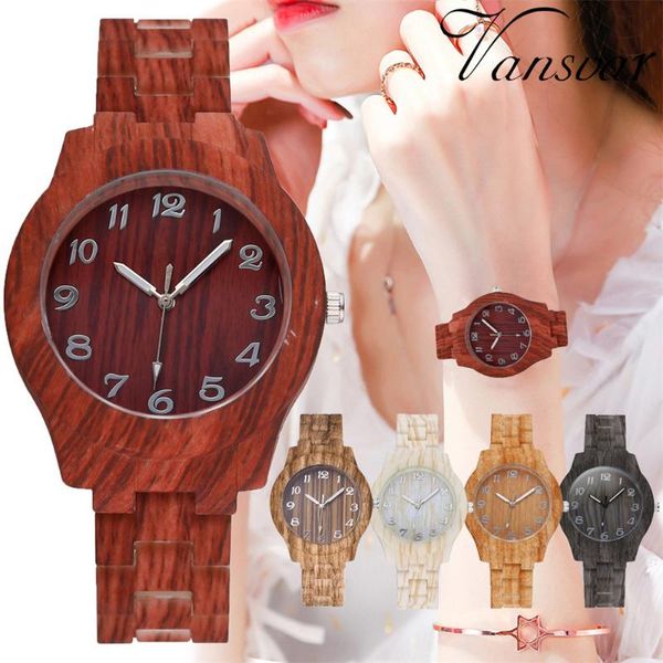 

wristwatches geneva montre femme wrist watch brown imitation wood grain strap simple arabic digital dial ladies quartz for womens clock, Slivery;brown