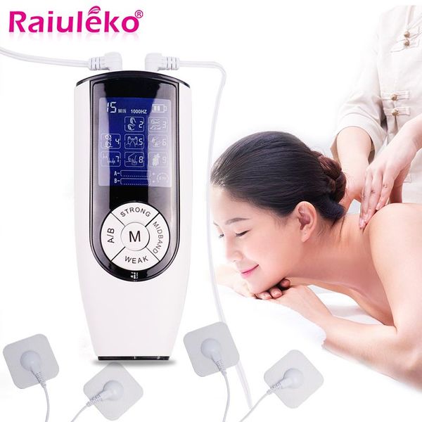 

dual channel electrical stimulator full body relax muscle therapy massager pulse tens acupuncture electronic electric massagers