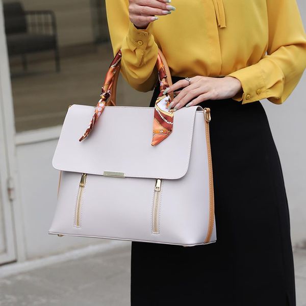

briefcases women business work bag 13.3 inch notebook briefcase large capacity handle office tote blue black beige brief case