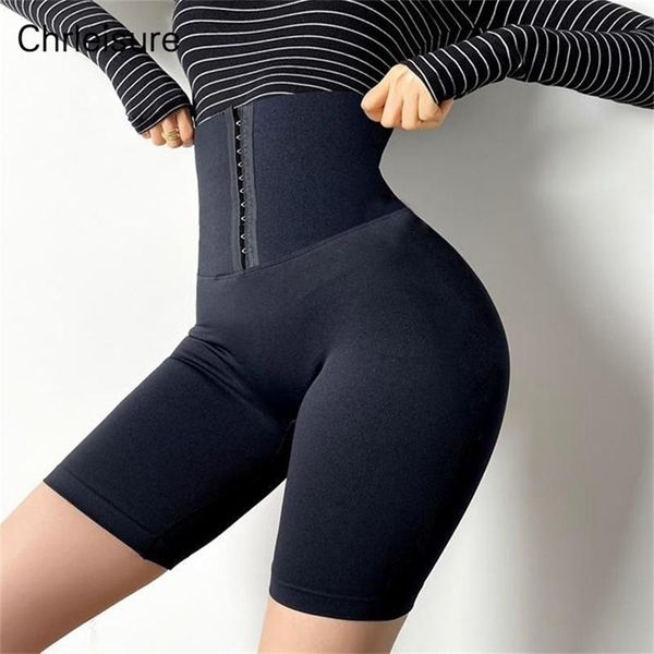 

chrleisure biker shorts women high waist summer short sport femme running workout push up fitness fashion 210714, White;black