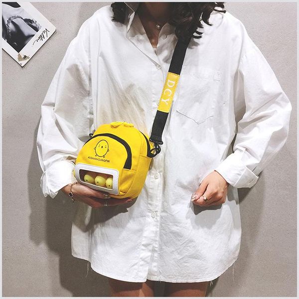 

waist bags 2021 summer style canvas bag one shoulder women's slant across net red tiaodi small square