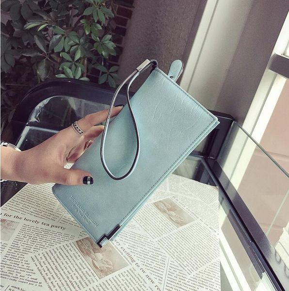 

wholesale women handbag street trend leather long wallets all kinds of folding multi card leatheres wallet embossed leathers fashion bag, Red;black
