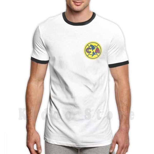

men's t-shirts club america t shirt diy big size 100% cotton ameria mexico city aztec stadium miguel herrera las Ã¡guilas liga mx mexica, White;black