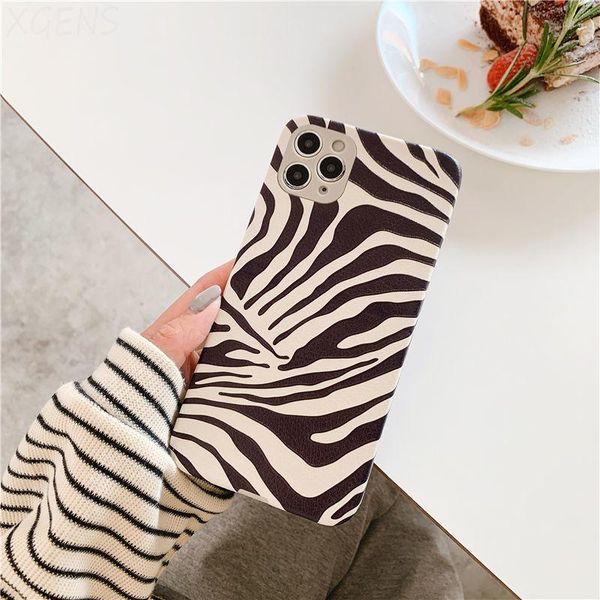 

cell phone pouches cartoon zebra pattern leather case for 12 pro mini 11 se x xr xs max 7 8 plus shockproof silicone cover