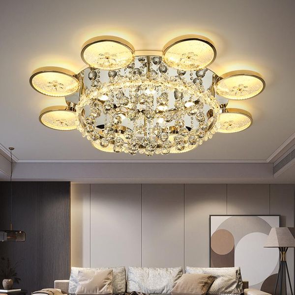 

luxury crystal led ceiling lamp modern creative lighting living room study villa simple acrylic lights