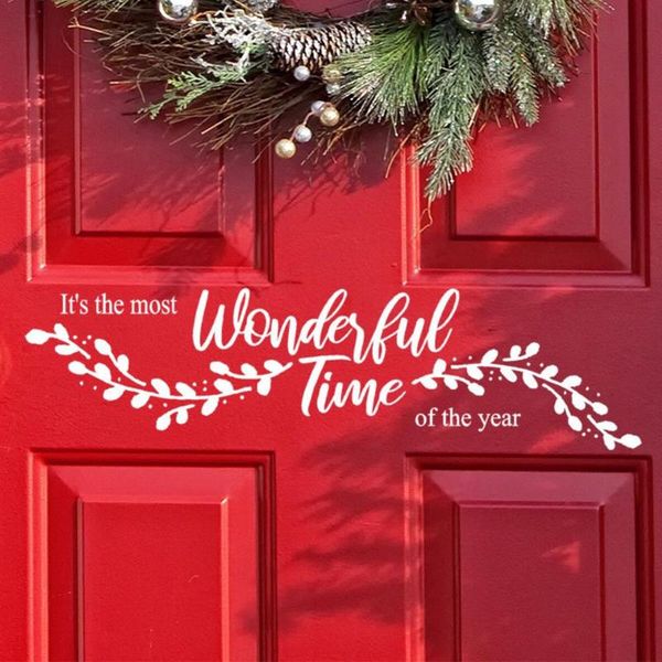 

wall stickers wonderful time of the year christmas decal words door window decoration sticker decor gift s469