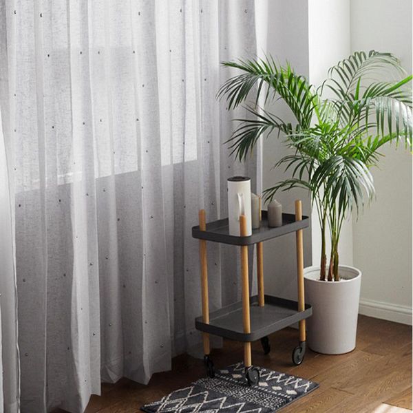 

curtain & drapes melunmhom american gray light-transmitting luxury pearl thicker tulle curtains for living room beaded sheer window screen b