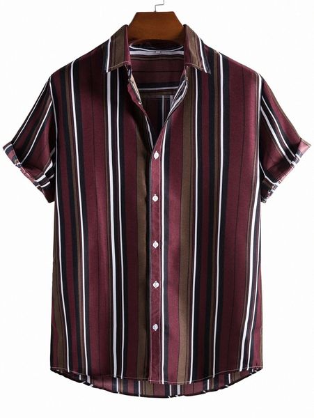 

men vertical striped curved hem shirt a6ud#, White;black