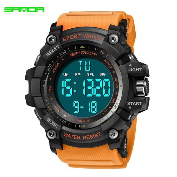 

men's watch waterproof anti- electronic clock sports for men military wristwatch digital watches mens 2021 male reloj wristwatches, Slivery;brown