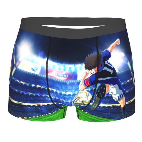 

underpants captain tsubasa sport homme panties male underwear shorts boxer briefs, Black;white