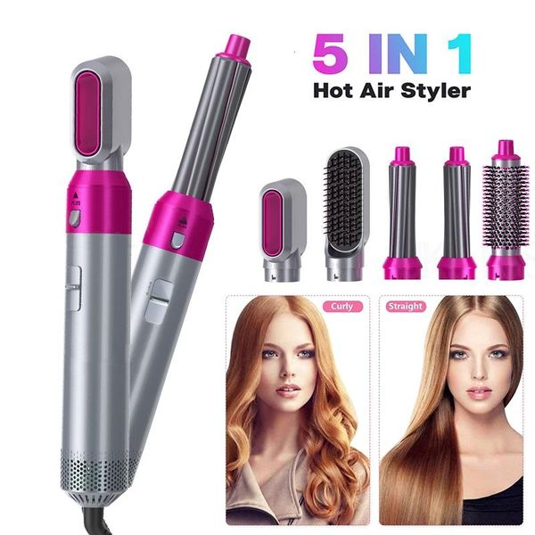 

electric hair brushes 5 in 1 one step dryer air volumizer brush blow styler rotating straightening curling negative ion hairstyle tools