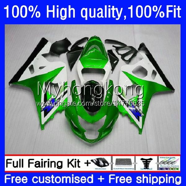 Spritzguss-Verkleidungen für Suzuki GSX-R750 K4 750CC GSXR600 GSXR-750 04–05 20No.06 GSX-R600 GSXR 600 750 CC 04 05 600CC GSXR-600 GSXR750 2004 2005 OEM hellgrüne Karosserien