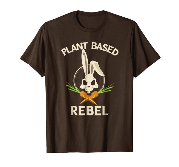 

plant based rebel t-shirt funny vegan vegetarian bunny gift, White;black