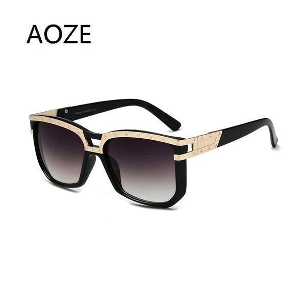 

sunglasses aoze classic luxury men and women fashion square sunscreen, White;black