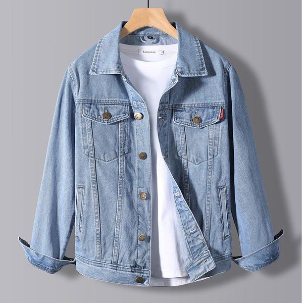 

men's jackets 2021 spring denim jacket male korean version of the trend handsome outer clothes student men, Black;brown