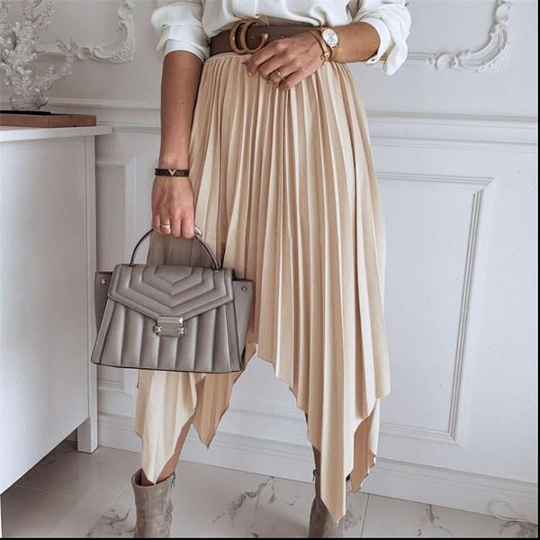 

womens skirt pleated skirts fashion elastic high waist mini midi saias faldas jupe femme, Black
