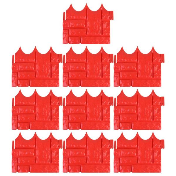 

fencing, trellis & gates 10pcs foldable splice fence delicate plant border simple palisade for garden diy home lawn (red box packing)