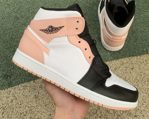 

jumpman 1 mid arctic orange basketball shoes sports outdoor sneakers whit box