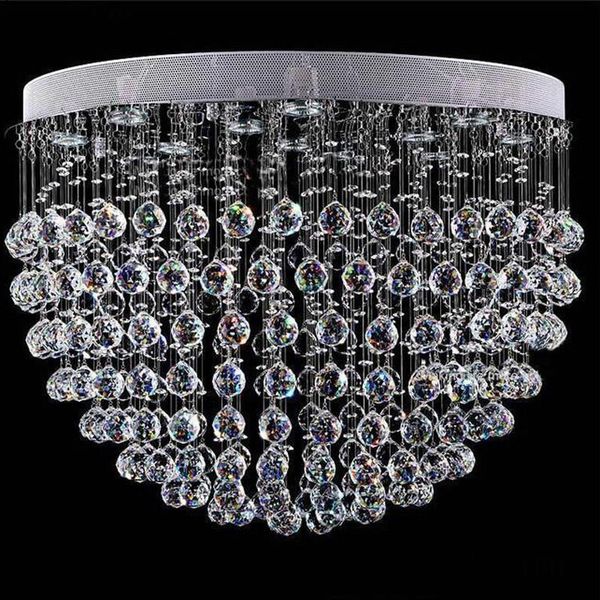 

ceiling lights modern living room crystal lamp lobby round led light gu10 35w*11 dia80cm 30kg creative bedroom luxury hall