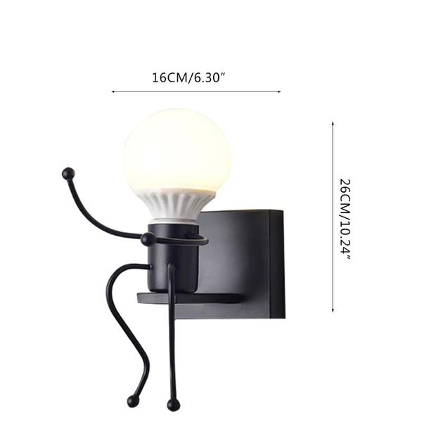 

wall lamp iron led lamps american creative lights metal cartoon robot sconce light bedrooms children room luminaire