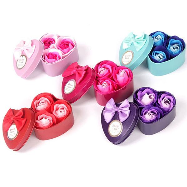 

heart scented bath body petal rose flower soap wedding decoration gift home diy gifts multicolor fake decorative flowers & wreaths