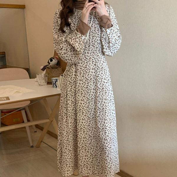 

thin waistline chiffon spring vintage fashion midi dress femme, Black;gray