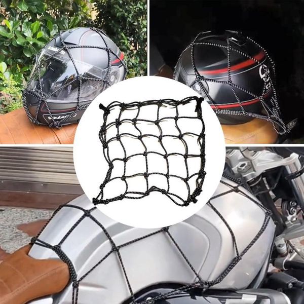 

car organizer motorcycle cargo net tail bag heavy duty stretches to 30*30 in mesh