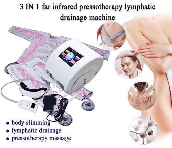 

pressotherapy 3 in 1 air wave pressure presoterapia massage compression circulator leg arm waist - lymphatic drainage machine for muscles re