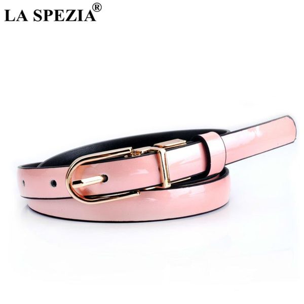 

belts pink patent leather women belt red for trousers solid pin buckle ladies waist dress fashion accessories, Black;brown