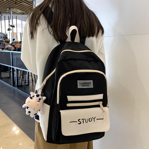 

multi-pocket women travel backpack waterproof nylon school bag for teenage girls casual student book laprucksack mochila