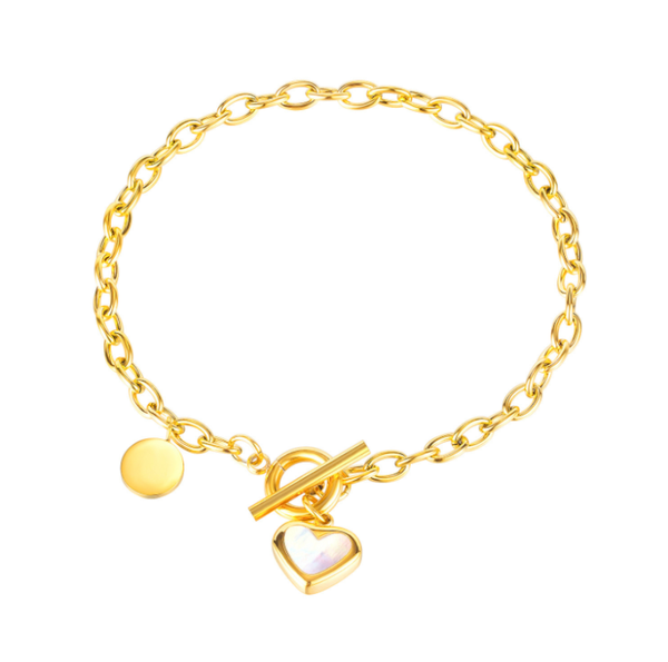 

simple stainless steel bracelets 18k gold silver love female fashion personality wild ot clasp bracelet charm, Golden;silver