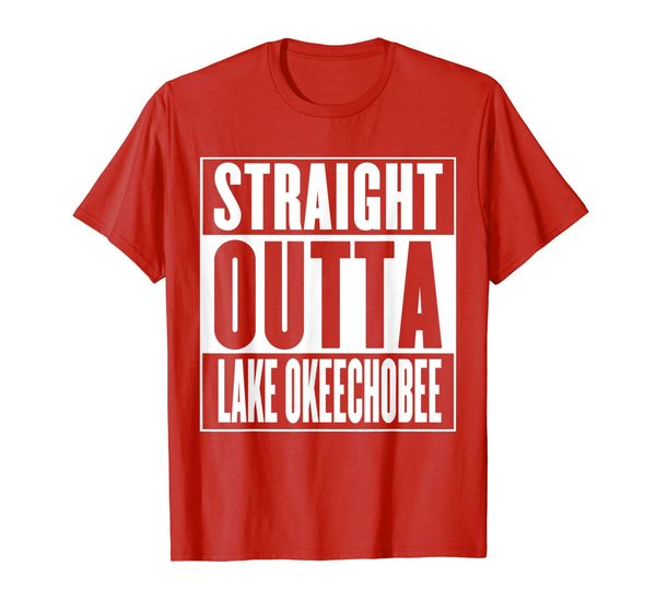 

straight outta lake okeechobee shirt, White;black