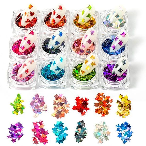 

nail art decorations 1 bottle holographic sequin polish glitter flake nails water sticker autumn design decoration gsp-148, Silver;gold