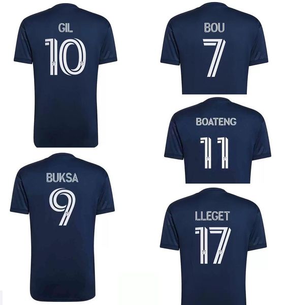 

22 23 revolution home customized thai quality sports jerseys yakuda local online store 7 bou 9 buksa 10 gil 11 boateng 17 lletget 23 bell 24, Black;yellow