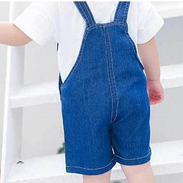 

jeans 1-5t kids baby rompers spring boys girls overalls jumpsuit pants toddler trousers clothes children clothing, Blue