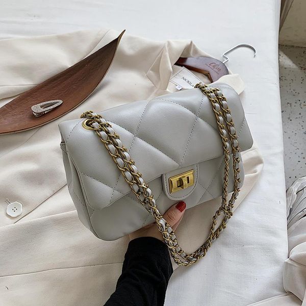 

evening bags lattice chain bag women's autumn 2021 leisure texture small square fashion trendy designer handbags purses