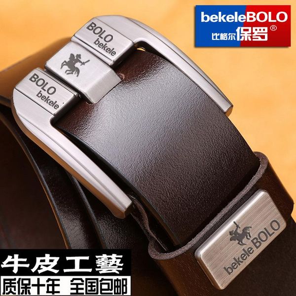 

belts 3.8cm men leather belt fashion luxury designer cow waist pin buckle for 105-125cm, Black;brown