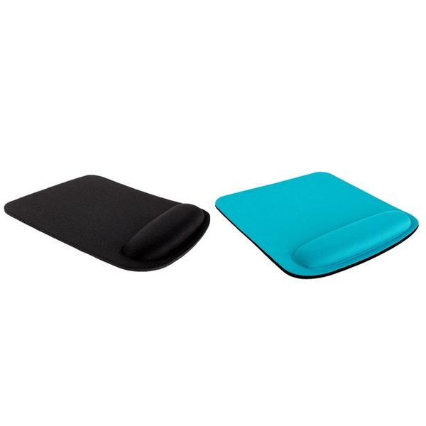 

mouse pads & wrist rests 2 pcs thicken square comfy pad for optical/trackball mat mice computer, dark blue black