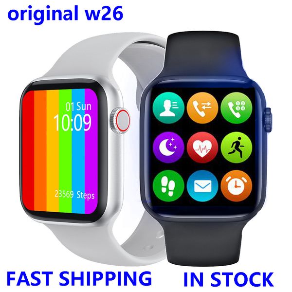 

new w26 smartwatch 1.75 inch 320*385 smart watch men women smartwatch ecg heart rate monitor temperature hw12 hw16 hw22 prog, Slivery;brown