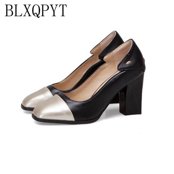 

zapatos mujer tacon super big size 32-50 spring autumn women's pumps women shoes high heels pu party t717 dress, Black