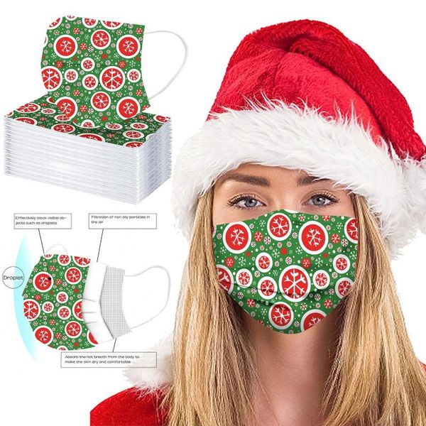 

christmas 50pc adults disposable scarf women desechables fashion non-woven mascarilles foulard cheveux cycling caps & masks, Black