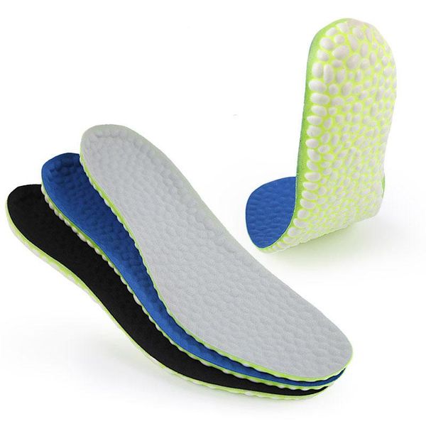 

shoes materials sports insole sweat absorption damping training insoles men and women super soft spring mesh leisure mat, Black