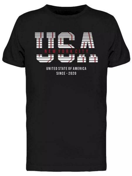 

united states since 2020 tee men's -image by shutterstock, White;black